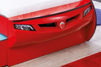 CARBED Кровать-машина Coupe с выдвижной кроватью Red 20.03.1306.00 в Горном - gornyj.mebel54.com | фото