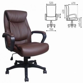 Кресло офисное BRABIX Enter EX-511 (коричневый) в Горном - gornyj.mebel54.com | фото