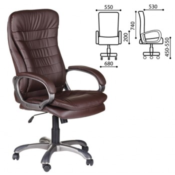 Кресло офисное BRABIX Omega EX-589 (коричневое) в Горном - gornyj.mebel54.com | фото
