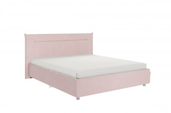 Кровать 1,6 Альба с основанием (Нежно-розовый велюр) в Горном - gornyj.mebel54.com | фото