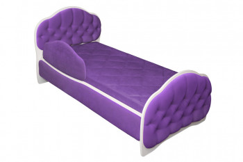 Кровать 170 Гармония 32 Фиолетовый (мягкий бортик) в Горном - gornyj.mebel54.com | фото