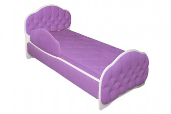 Кровать 180 Гармония 67 Светло-фиолетовый (мягкий бортик) в Горном - gornyj.mebel54.com | фото