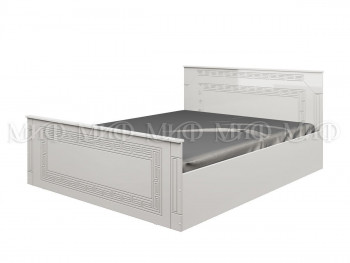 Кровать Афина-1 1,4 м (Белый/Белый глянец) в Горном - gornyj.mebel54.com | фото
