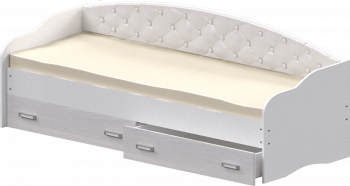 Кровать Софа-7 с мягкой спинкой (800х2000) Белый в Горном - gornyj.mebel54.com | фото