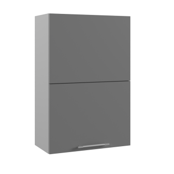 Ройс ВПГПМ 600 Шкаф верхний высокий Blum Aventos HF (Графит софт/корпус Серый) в Горном - gornyj.mebel54.com | фото
