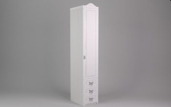 Шкаф угловой Бэлла с ящиками (Выбеленное дерево/Белый) в Горном - gornyj.mebel54.com | фото